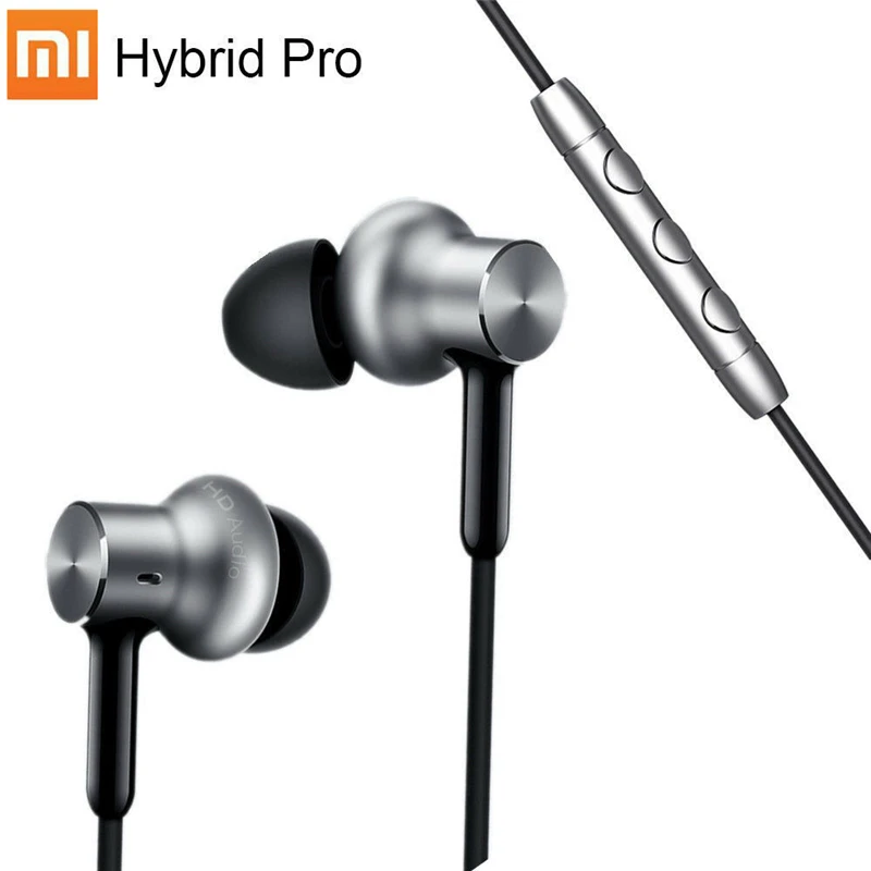 Xiaomi Hybrid-Pro Три драйвера HIFI Graphene наушники провода с микрофоном для iPhone/Android