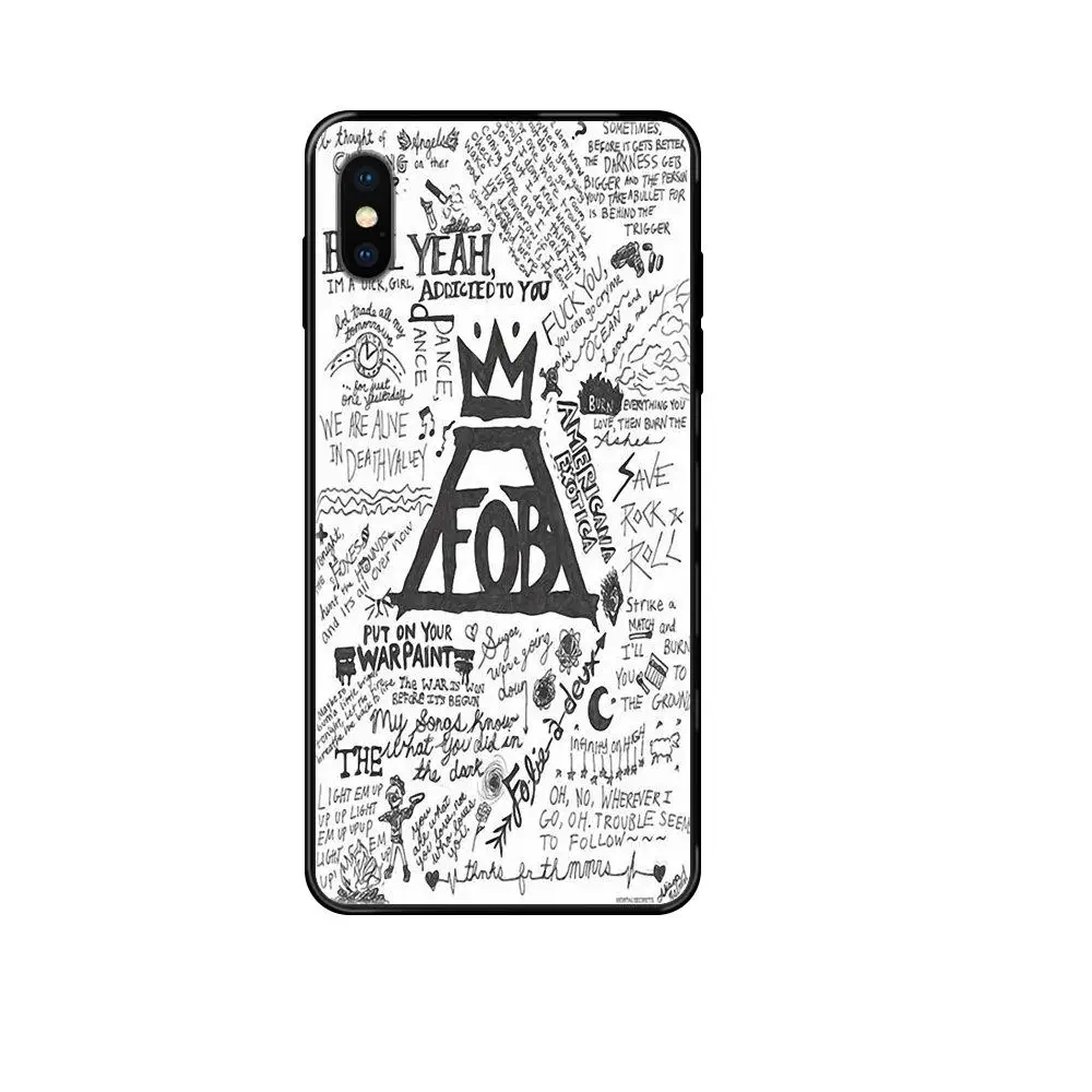 Мягкие чехлы Capa Core Music Band Fall Out Boy Fob черный для Xiaomi Mi Max Mix 2 3 2S 5X 6X CC9 CC9E Pro Note 10 Lite Ultra |