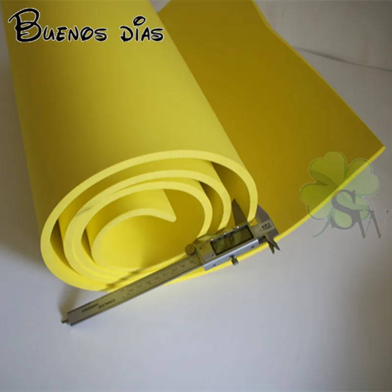 BUENOS DIAS 50 см * 2 м/лот желтый 5 мм/10 мм экологически чистые Eva поролоновые листы для рукоделия, маскарадный материал ручной работы