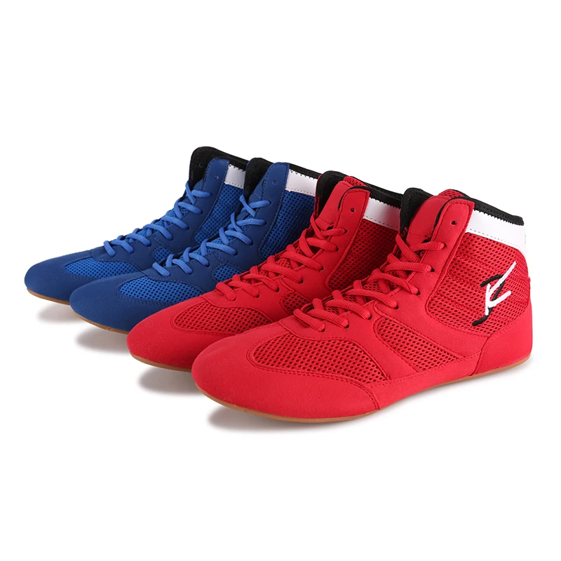 

Professional Men's Wrestling Shoes Red High Quality Wrestling Shoes Lightweight Flying Shoes Men Breathable Boxing Shoes