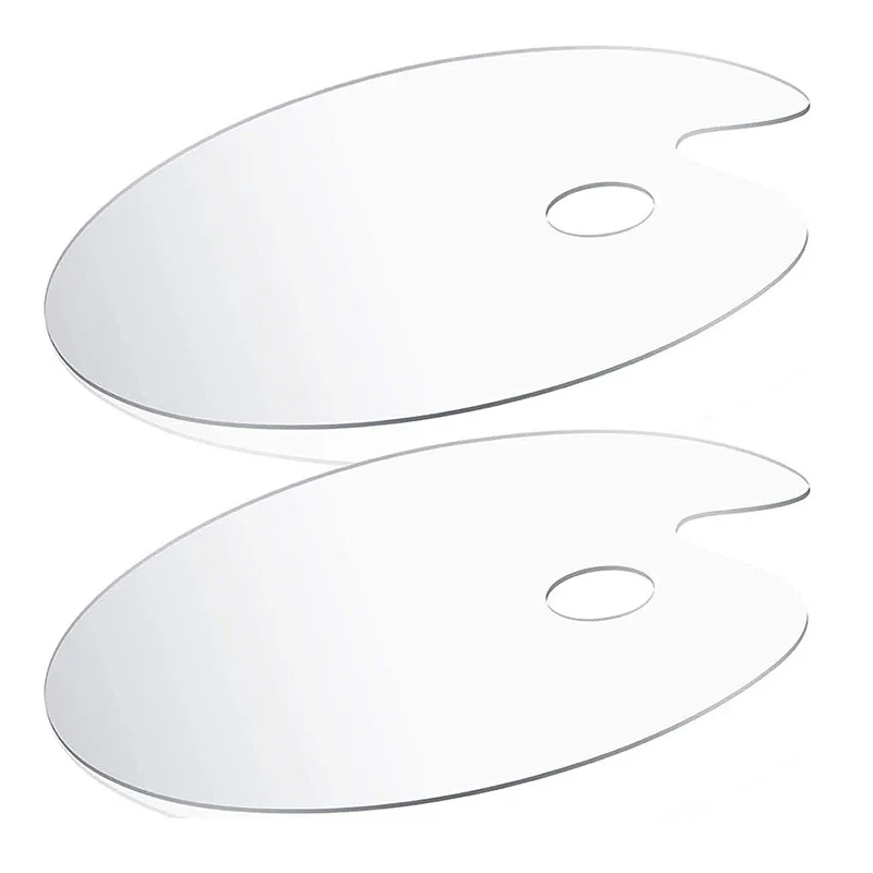 Палетка прозрачных акриловых красок 2 шт. прозрачная овальная художественная