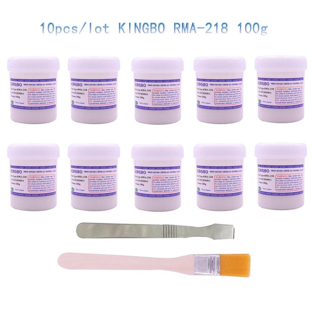 10 шт./лот KINGBO RMA-218 100 г Bga флюс паяльной пасты для реболлинга пайки аксессуары 1 заказ