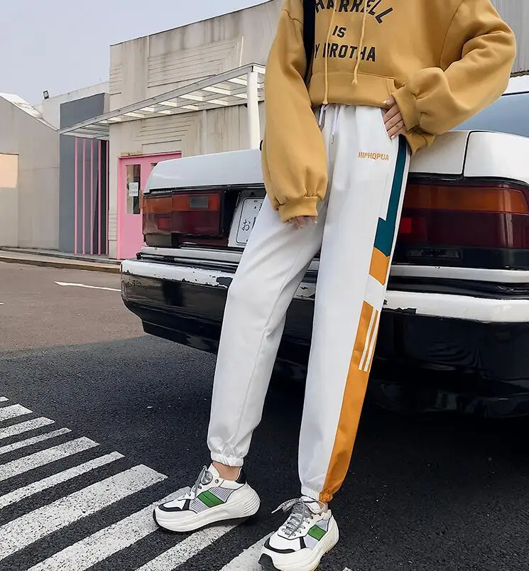 Осенние женские брюки японские Kawaii Harajuku Ulzzang повседневные свободные Ins Harlan повседневные брюки женская одежда для женщин