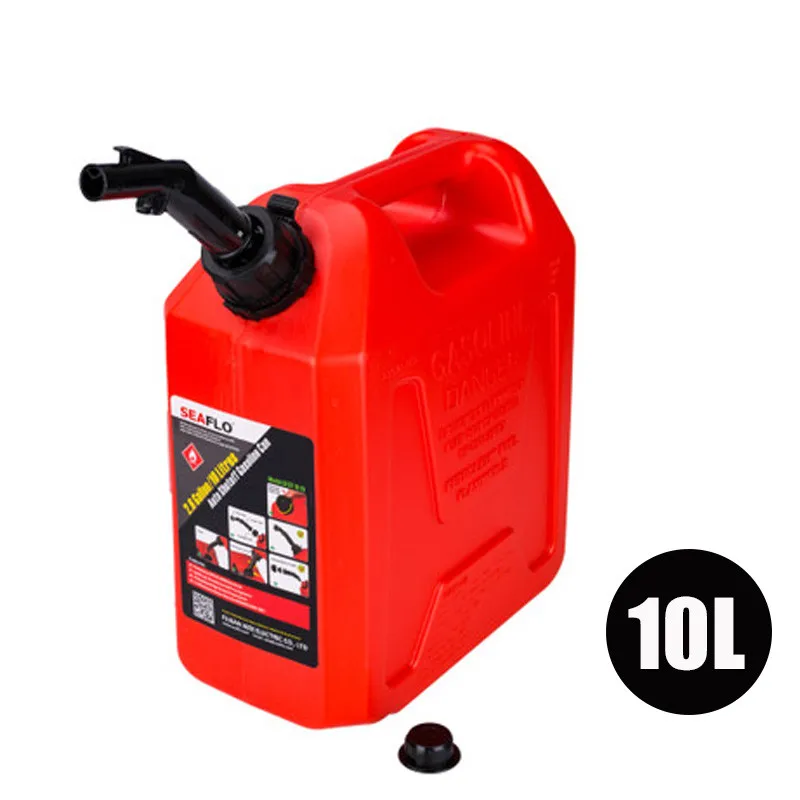 10L Red 5L 10L 20L Liter Plastic Spare Fuel Cans Oil Diesel Gasoline Container Jerrycan Oil Motorcycle Car Oil Petrol Can Canister Tanks - Название цвета: 10L Red