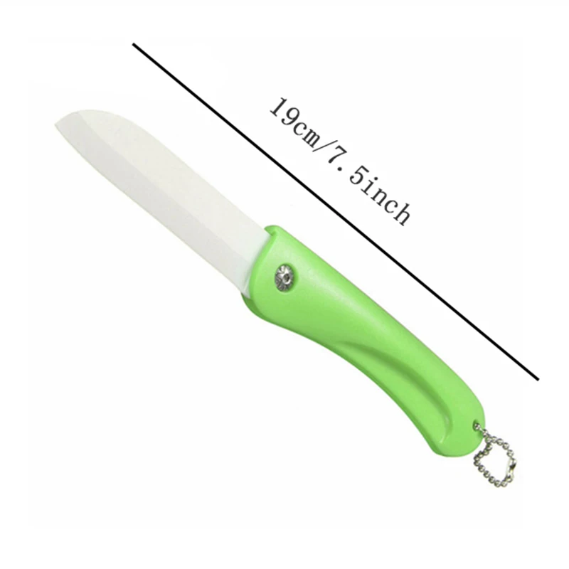 Многоцветный керамический складной нож для фруктов овощей портативный кухонный