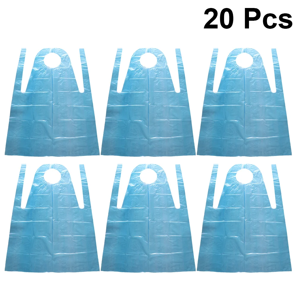 

Фартуки одноразовые пластиковые, домашний водонепроницаемый маслостойкий фартук для барбекю, без рукавов, кухонные принадлежности (синий),...