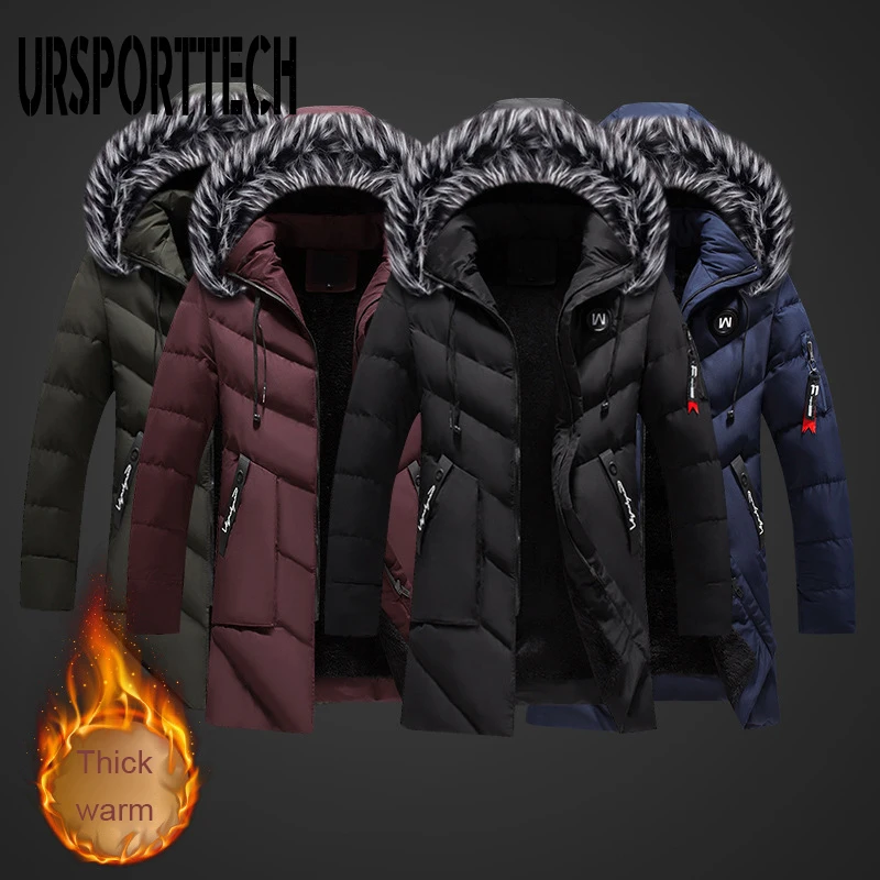 Top Quality Winter Parka Men Thick Warm Winter Jacket Men Windproof Casual Outerwear Medium Long Coat Men Parka Plus Size 5XL