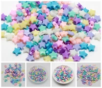 200pcs craft mixed pastel color acrylic cute love heart flower beads charms