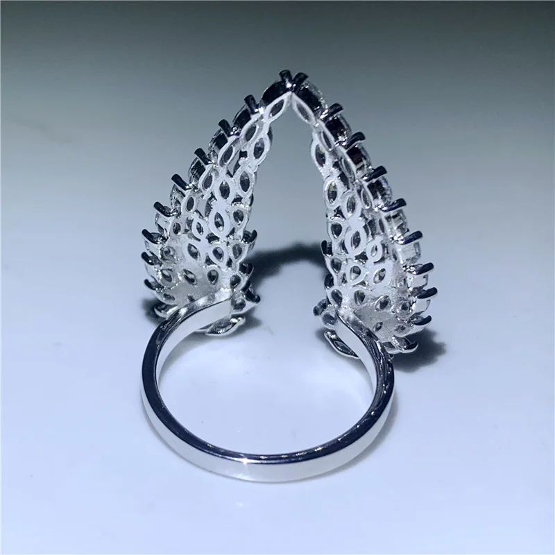 Элегантная искусственная Серебряная бриллиант Bling Циркон с изменяемым размером |