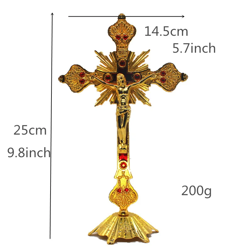 Jesus Christ Decoration Baroque Crucifix Church Relics Wall decor Stand Christianity Home | Дом и сад