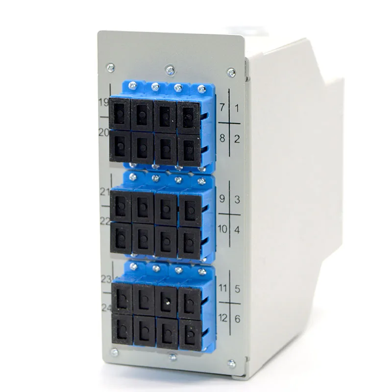 

1PCS Hot Sell 12 Port Rail Mounted Fiber Optic Box,Fiber Optic Terminal Box Supports SC/FC/ ST/LC Coupler 24 / 48 Core Wholesale