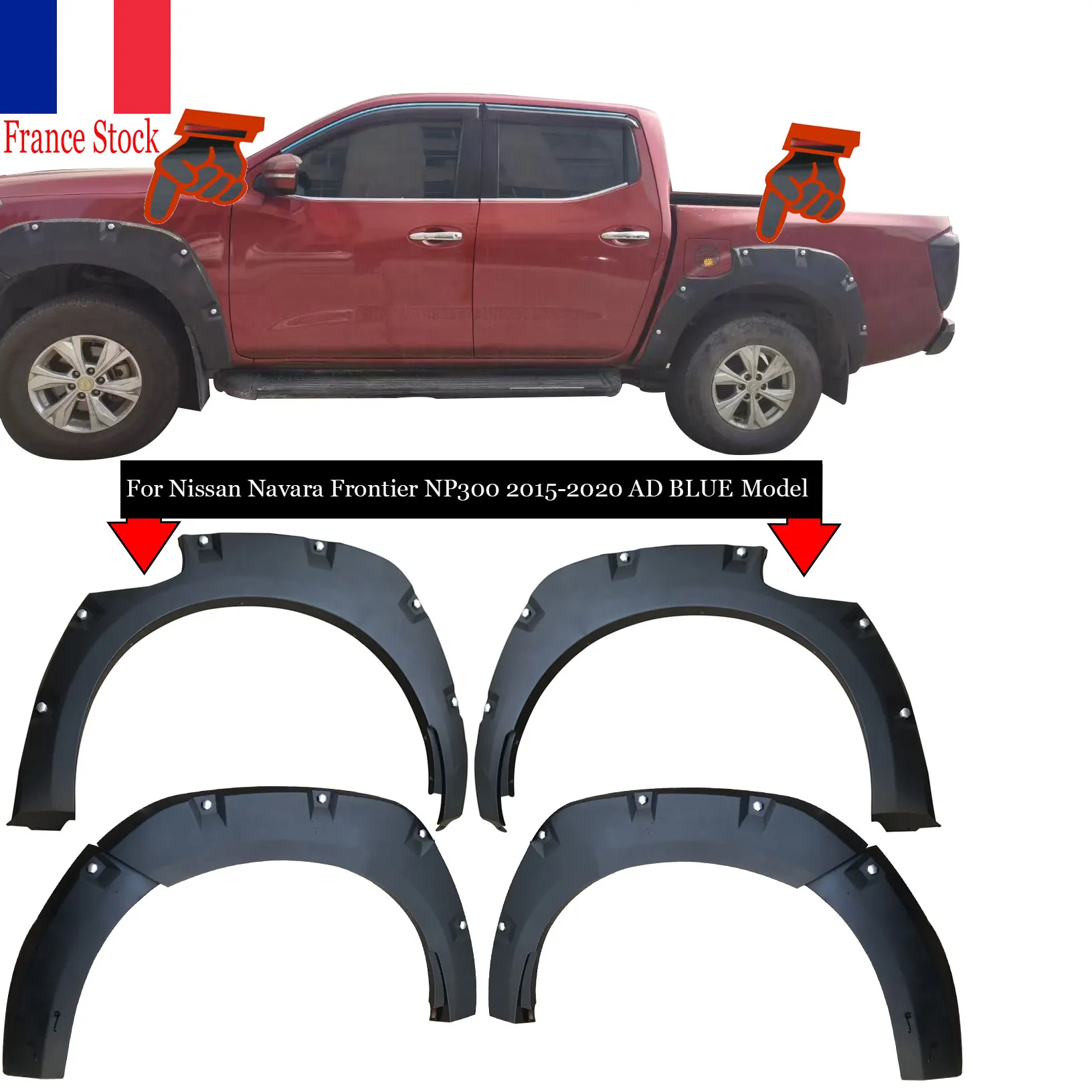 Автомобильные аксессуары арки колеса брызговики расширения для Nissan Navara Np300 Frontier