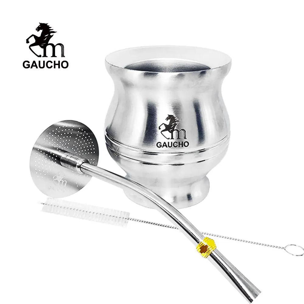 1 PC/Lot Yerba Mate Sets Which Can Remove Tea Residue One Time Include Gourds Cup & Disk Filter Straw Cleaning Brush Hot Sale | Дом и сад