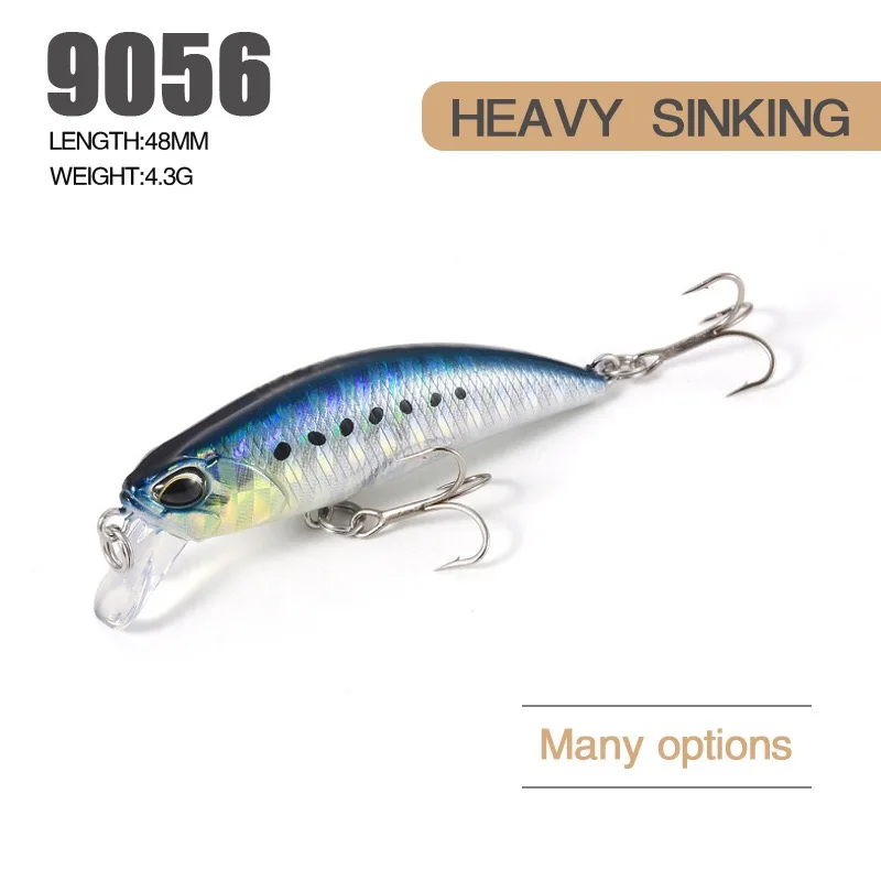 2021 New Minnow 48mm 4.3g Sinking Floating Mini Wobbler Fishing Lure Artificial Hard Bait Trout Crankbait Tackle | Спорт и