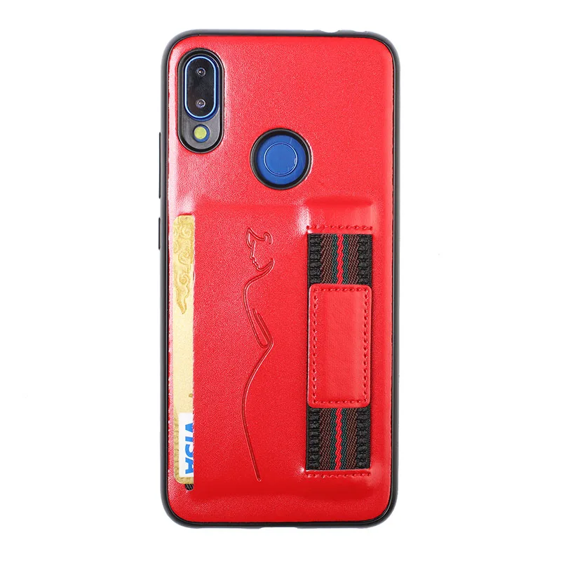 Red Кожаный чехол-портмоне с отделением для карт ремешком чехол для Xiaomi mi 9T Pro Red mi 7 7A Red mi Note 7 Pro роскошный мягкий ТПУ ремешок чехол для телефона, Capa - Цвет: Red