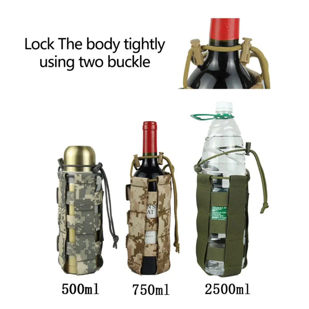 

Tactical Molle Water Bottle Pouch Oxford Military Canteen Cover Holster Outdoor Travel Kettle Bag With Molle System