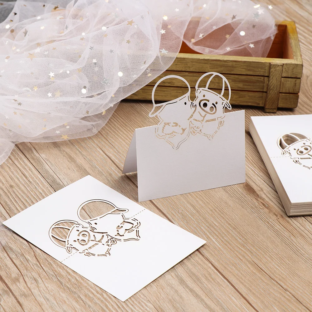 50 шт. белая кружевная Имя Место карты Свадебные украшения настольный декор стол