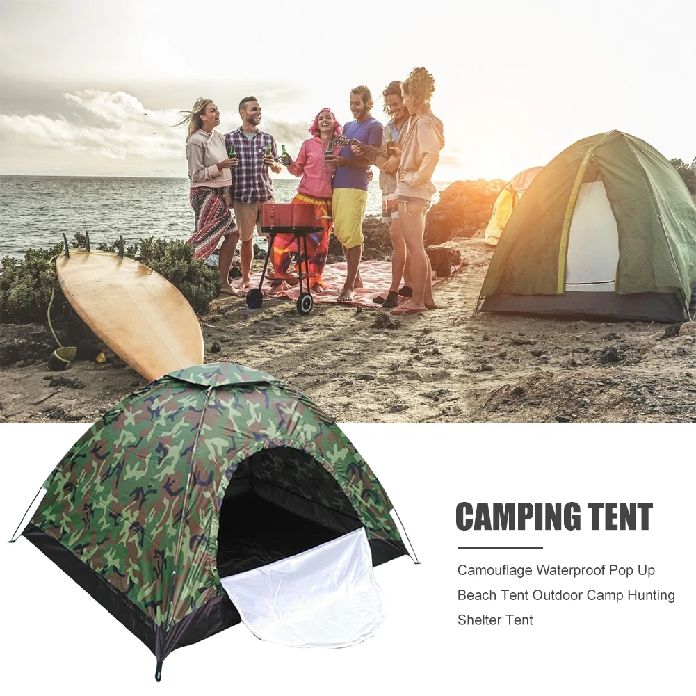 

Camouflage Waterproof Portable Automatic Beach Tent Sunscreen Rainproof Foldable Outdoor Camping Hiking Hunting Shelter Tent
