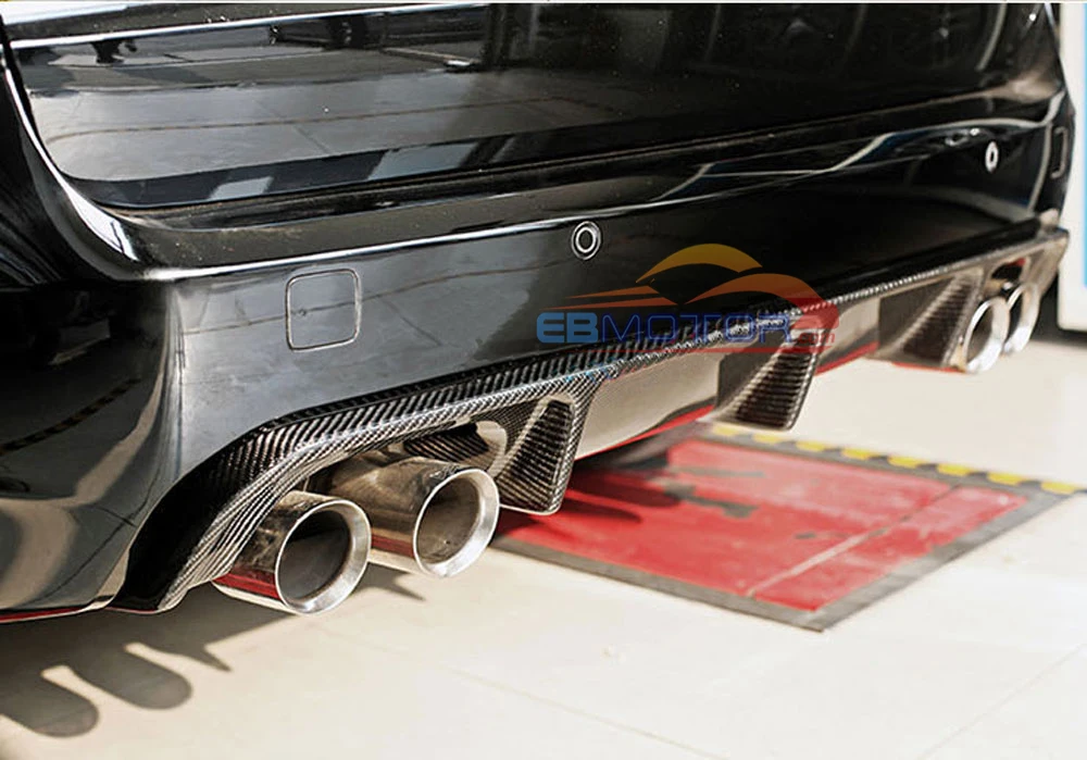 Неокрашенный настоящий волоконный Стекло задний диффузор для BMW F85 X5M F86 X6M 2015UP B444F |