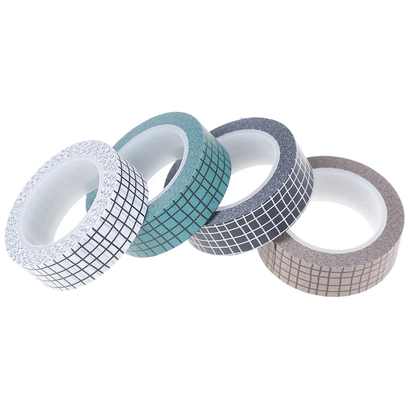 

10M Black and White Grid Washi Tape Paper DIY Planner Masking Tape Adhesive Tapes Stickers Decorative Stationery Tapes