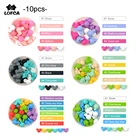 LOFCA мышь, 10 шт., силиконовые бриллианты, жевательные силиконовые бусины, пищевой силикон, не содержит Бисфенол А, сделай сам, изготовление цепочки для пустышки, ожерелья