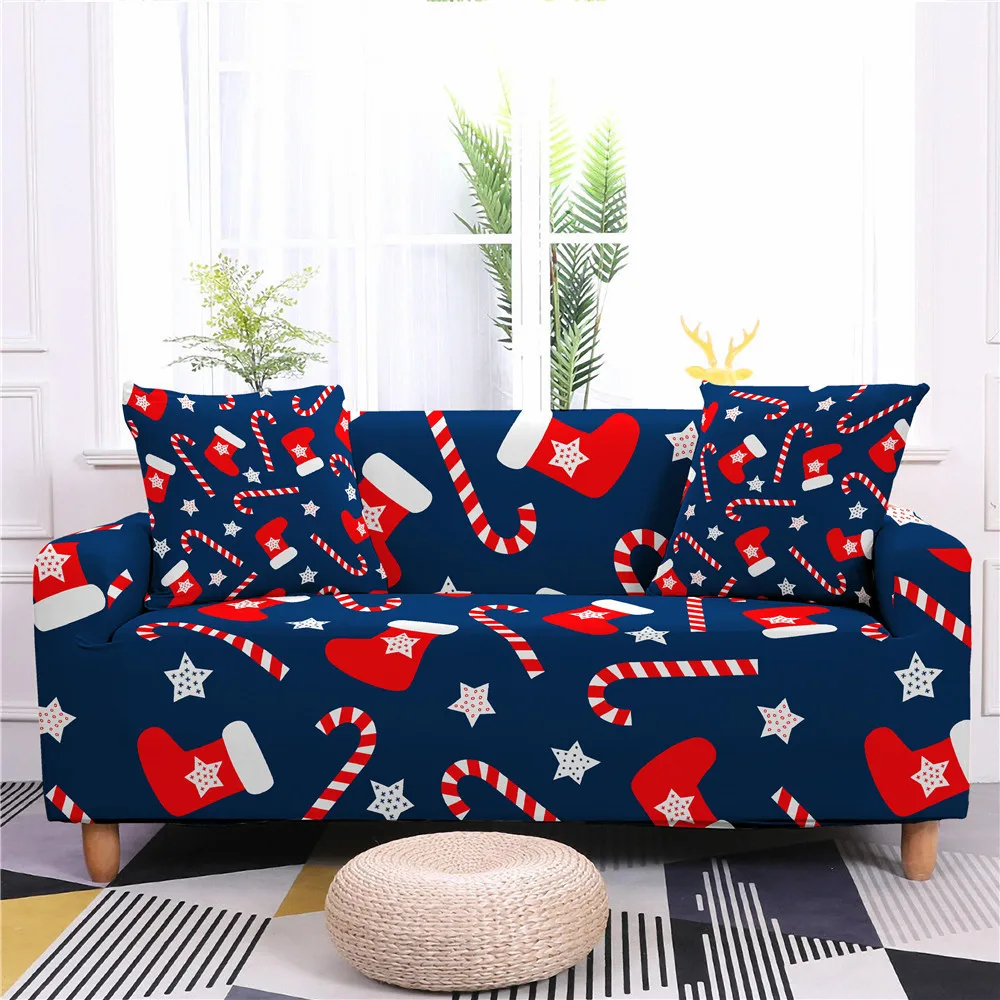 Рождественский Декор эластичный чехол для дивана мультяшный с изображением