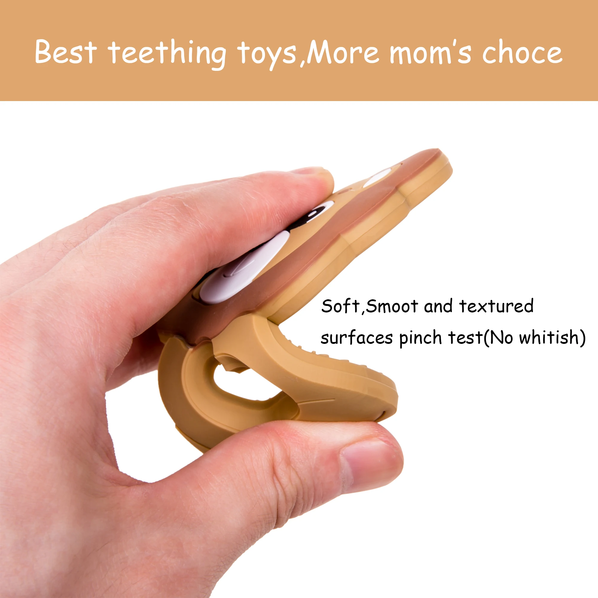 1 шт Детские Прорезыватель для зубов силиконовая соска с животным цепь кулон Еда