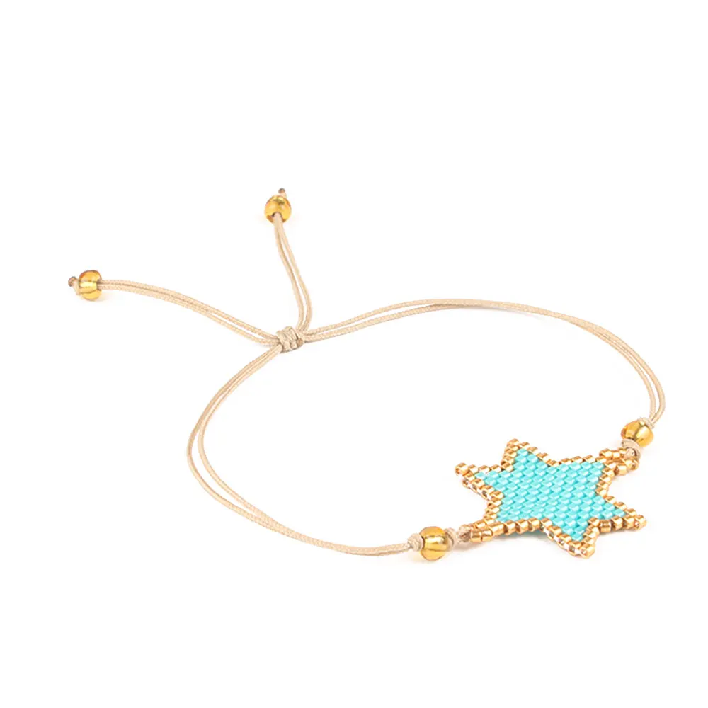 M-B0460-B SHINUSBOHO Boho мужские ювелирные изделия звезда MIYUKI браслеты для женщин кисточкой pulseiras feminina State мужчин t браслет Дружба подарок - Окраска металла: M-B0460-B