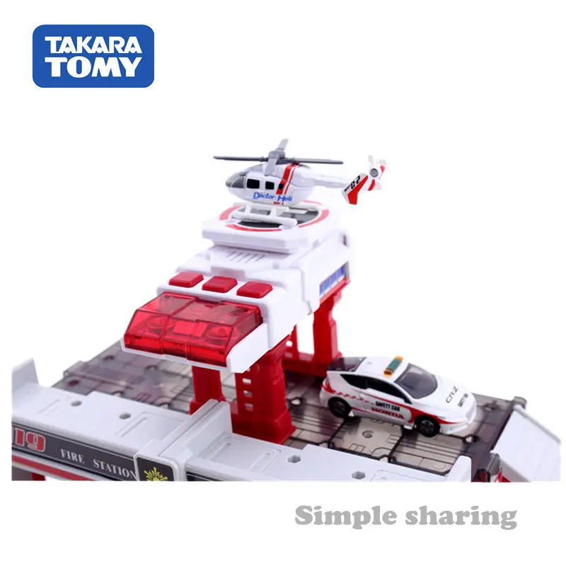 Набор моделей пожарной бригады TAKARA TOMY Tomica город здание детские игрушки