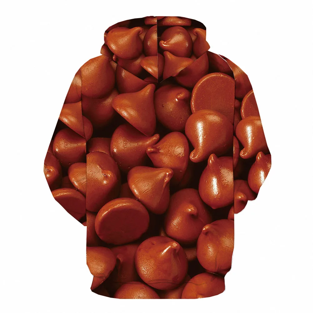3d толстовки Мужская толстовка для отдыха с капюшоном принтом шоколада аниме