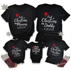 Мой первый Рождество, как Папа, мама, сестра, брат, ребенок, одинаковая семья, смешные хлопковые наряды для папы, мама, я, рождественские наряды