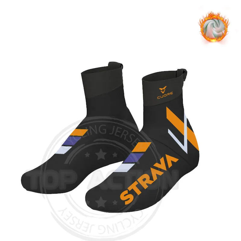 

Новинка 2022, Зимняя Теплая Флисовая велосипедная обувь STRAVA, чехол для спортивной мужской велосипедной обуви для горного велосипеда, мужские ...