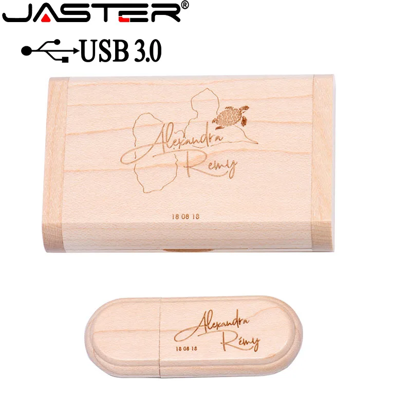 JASTER USB 3 0 высокоскоростной логотип клиента деревянный флеш-накопитель Кленовая