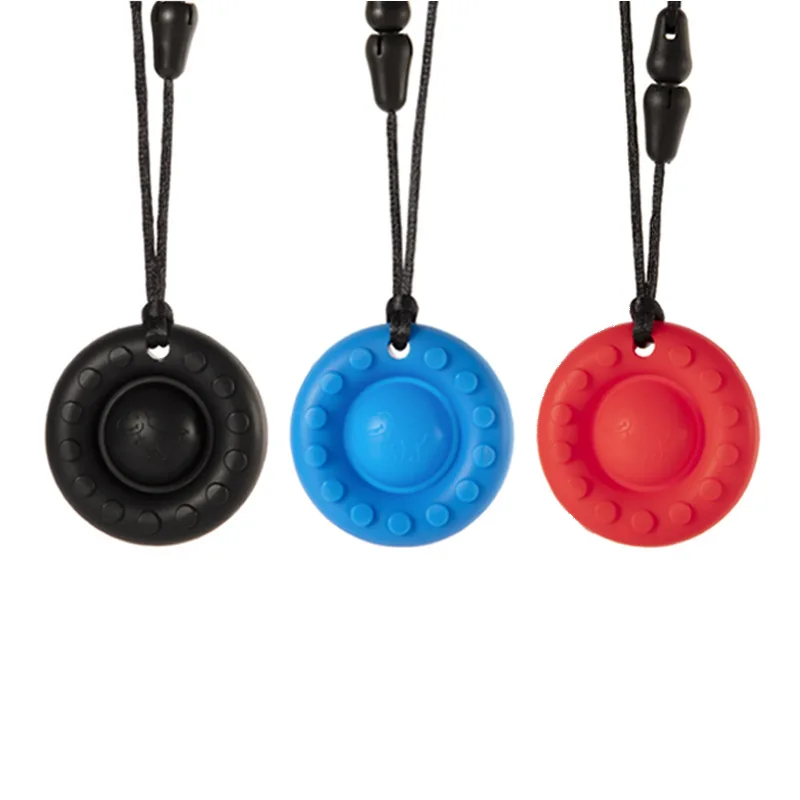 Colgante de descompresi&oacute;n sensorial para beb&eacute;, mordedor de silicona adecuado para el autismo, mascarilla con burbujas para el cuidado de la m&uacute;sica del beb&eacute;, cuentas libres de BPA-1