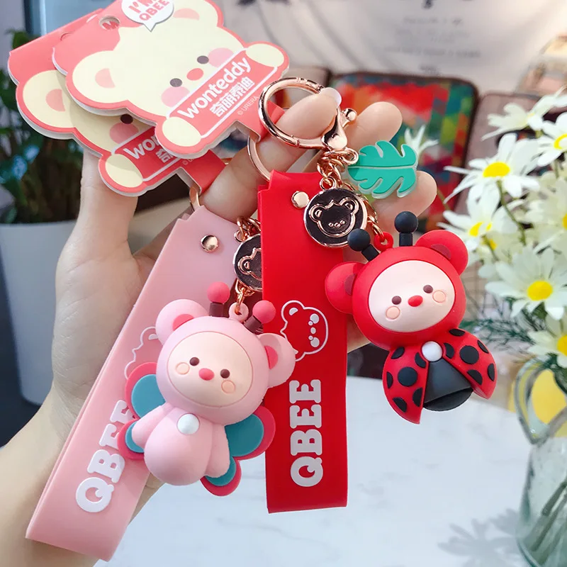 

Cartoon Cute Butterfly keychain keychain Anime Keychain women Car Bag Pendant Key Ring Key Chains Couple Accessories jewelry