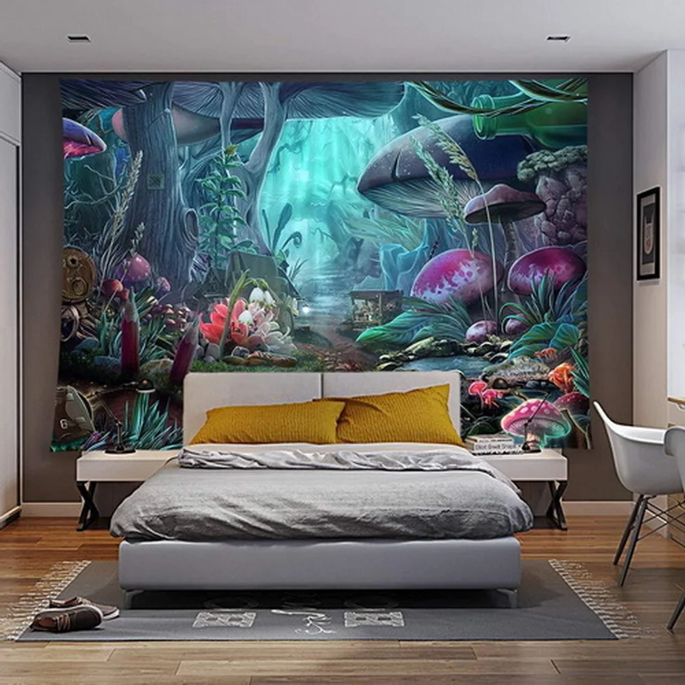 Скандинавский Ins абстрактный женский психоделический тканевый фон для стены