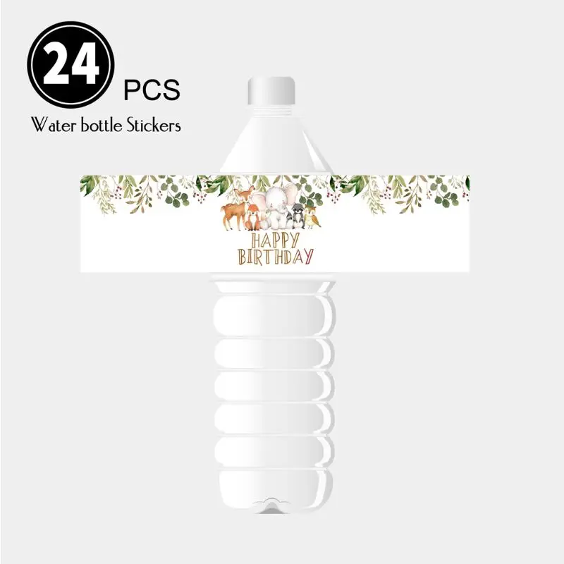 

Water Bottle Label Water Bottle Wrappers Kids Birthday Party Supplies Decoration