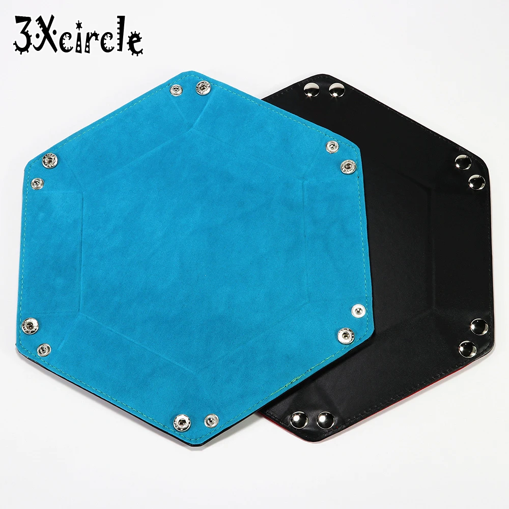 Деревянные кости складной шестигранный лоток различные цвета бархат для ролевых