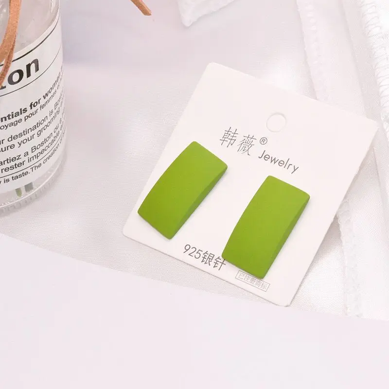 

60pcs/ lote VOVT Brand New female Korean edition green department fresh earrings pendant long ornaments earrings