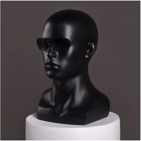 Высокое качество Черный цветной манекен головы модель манекена прямые продажи с