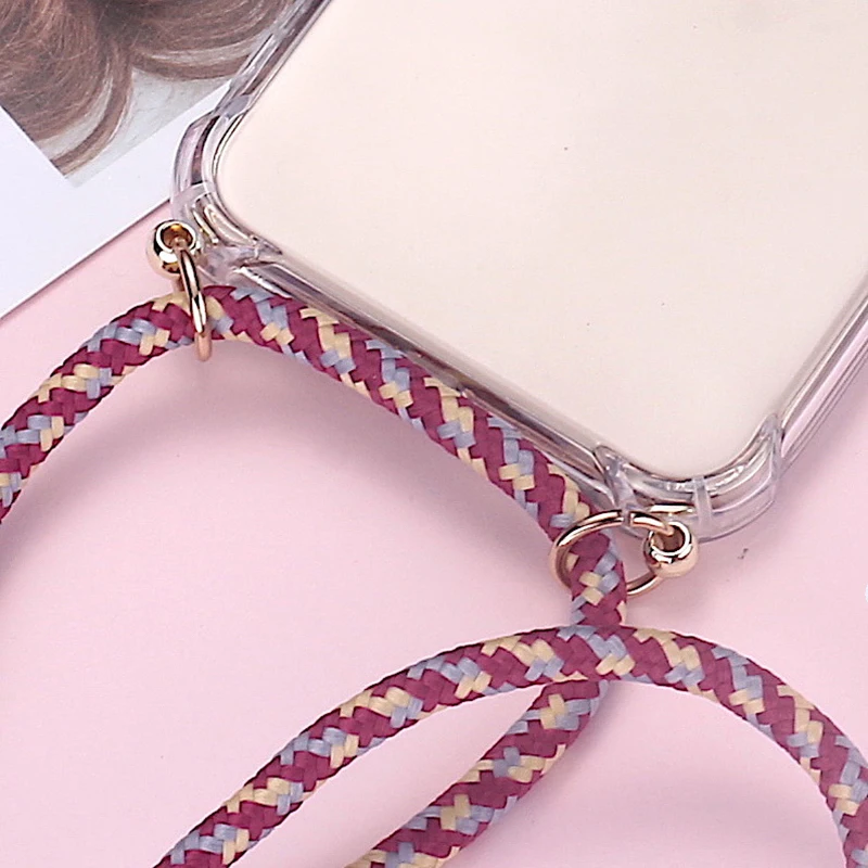 Luxury Lanyard Silicone Phone Case For Xiaomi Mi 10 9 8 T Lite Pro Redmi Note 10 9 8 7 6 5 Cover