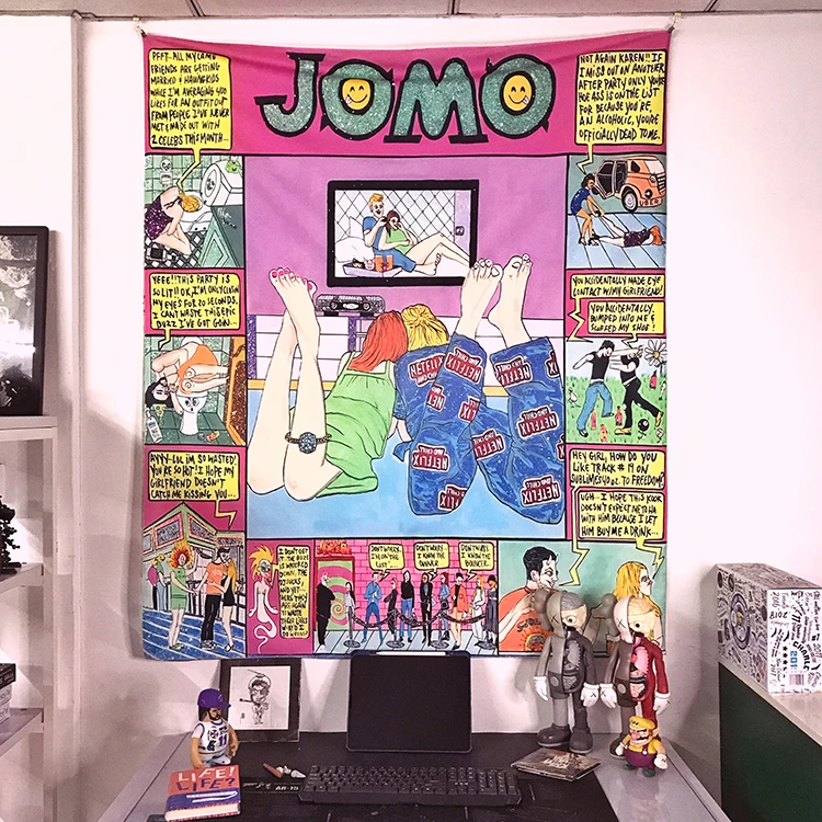Настенный Гобелен JOMO подвесные американские комиксные Улицы Лондона tapiz pared tela boho