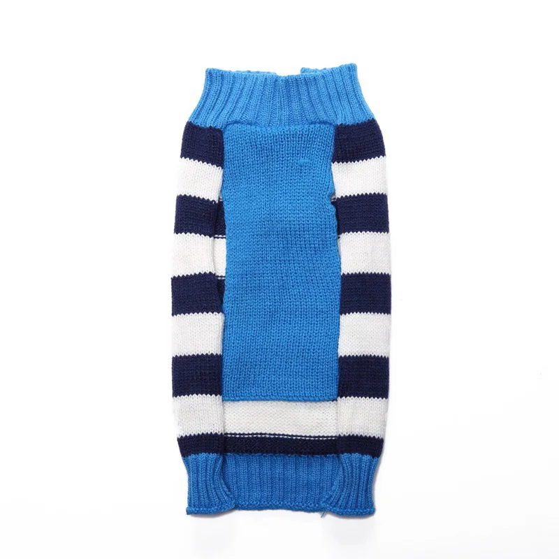 Женская одежда для собак свитер в полоску теплая куртка мягкая трикотажная