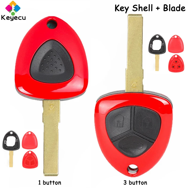 Чехол KEYECU для автомобильного ключа с красным дистанционным управлением чехол