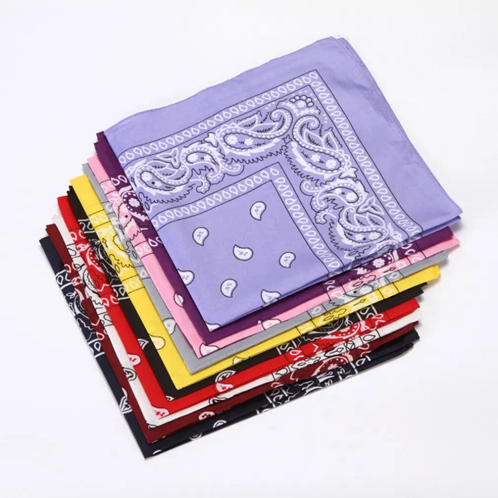 Бандана для волос из хлопка женщин и мужчин Хлопчатобумажная бандана в стиле хип