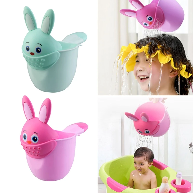 

97BC Baby Bath Waterfall Rinser Kids Shampoo Rinse Cup Cute Cartoon Shower Washing Head Watering Spoon Bathing Cups