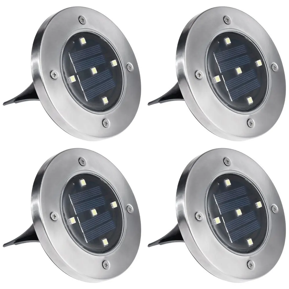 구매 4pcs 5050SMD 5 LED 태양 지상 조명 IP65 방수 태양 정원 빛 정원 통로 지상 조명 야외