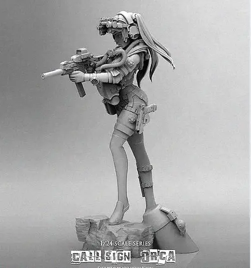 T75025 1/24(75 мм) убийца КИТ красота стрелок Смола Солдат T75025 - Цвет: T75025