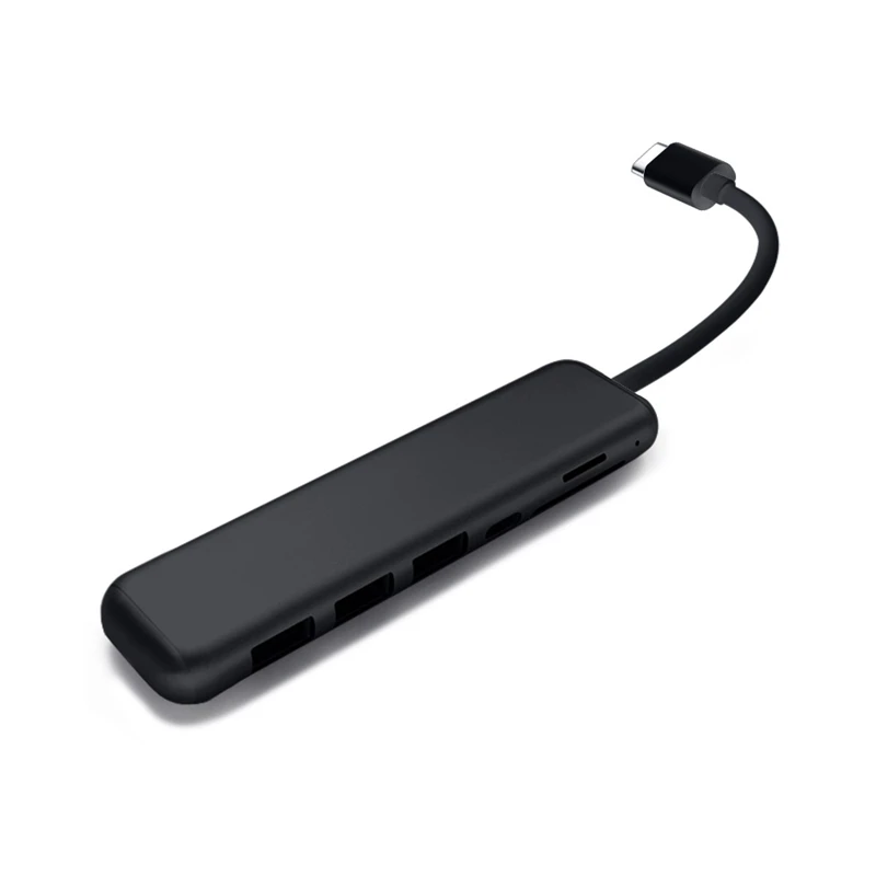 Q31 Usb C концентратор 6 в 1 Тип с 3 портами (стандарт 0 Порты светодиодный дисплей Sd/Tf
