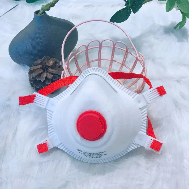 

FFP3 Cup Type Protective Face Mask 5 Layers Filter CE Respirator Dustproof Mascarillas with Breathing Valve Reusable Mouth Caps